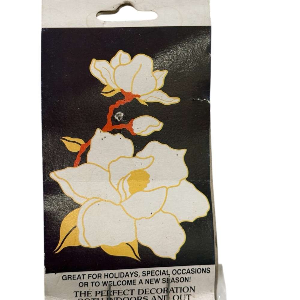 NEW Floral Metallic Magnolia Flag ~ Size 28” x 44”